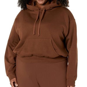 Sudadera con Capucha Corta de Diseño Moderno, Informal, Estilo Urbano, Hombros Caídos, Transpirable, Ecológica, Tejida, para Mujer - Product Image 5