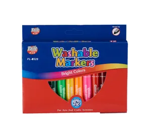 Rotulador de color agua lavable de 8/12 colores, marcadores de Arte de Punta Jumbo para garabatos de niños