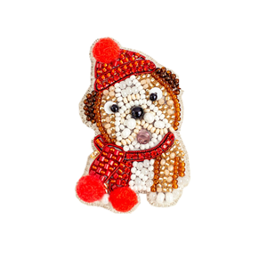 Broche de Navidad hecho a mano con cuentas de semillas con diseño de bordado, broche de bordado con cuentas de Color único de NOVA STAR CRAFT - Product Image 5