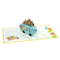 Tarjeta de Felicitación 3D de Cumpleaños del Fabricante con Modelo Pop-up, Diseño Personalizado