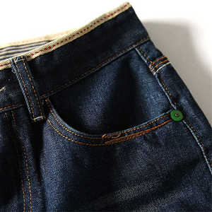 Short en denim baggy taille moyenne pour hommes à quantité minimale de commande basse tenue décontractée 100% coton avec motif solide en détresse - Product Image 5