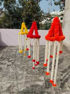 Candelabro de flores de Marigold Mogra, atrapasueños, decoración de boda india, decoración Mehndi, fiesta temática de Bollywood, fiesta Holi, hogar - Product Image 2