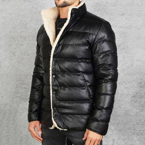 Chaqueta Acolchada de Lana de Diseño de Alta Calidad para Hombre, Logotipo Personalizable, Servicio OEM, Ecológica, Resistente al Viento, para Invierno - Product Image 1