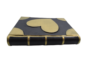 Golden Heart Diary <b>A4</b> Genuine <b>Leather</b> Handmade Vintage <b>Notebook</b> with Customized Deckle Edge For Writing & Journaling & Gifting - Product Image 3