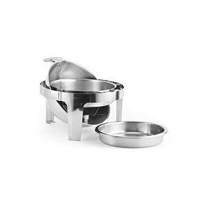 Plato de frotamiento de acero inoxidable de calidad superior con asas fuertes y soporte duradero perfecto para servicios de catering - Product Image 4