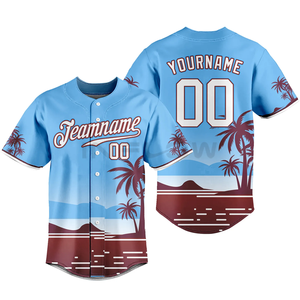 2025 nouveau maillot de Baseball Sublimation dégradé personnalisé en gros nom personnalisé logo uniforme de baseball maillot de baseball de haute qualité - Product Image 2