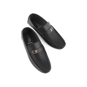 Mocassin formel noir pour garçons KD0835 Mocassin noir élégant pour garçons pour les occasions formelles - Product Image 1