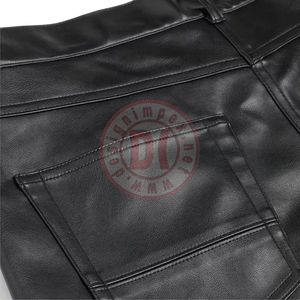Pantalons en cuir noir d'hiver imperméables à séchage rapide écologiques à taille mi-haute brodés en polyester/coton sur mesure à prix avantageux - Product Image 6