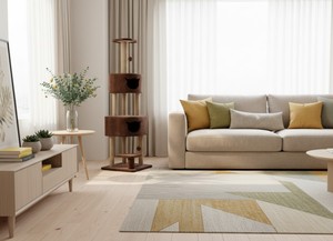 Luxury Modern Classic Multi-Level Eco-Friendly <b>Cat</b> <b>Tree</b> Tower with Premium Jute <b>Scratching</b> Post for All <b>Cats</b> Carton Packed - Product Image 4