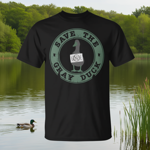 T-shirt Save The Gray Duck per adulti, unisex, girocollo, manica corta, stampa serigrafica, abbigliamento promozionale - Product Image 3