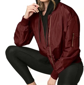 Vestes de bombardier élégantes pour femmes Vestes de bombardier pour femmes de style OEM Vestes de bombardier en satin pour femmes Vestes d'approvisionnement d'usine personnalisées - Product Image 6