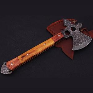 Wholesale Customized High Quality OEM ODM Service Damascus Steel <b>Axe</b> with Stainless Steel Head and <b>Wood</b> Handle Camping Cutting - Product Image 1