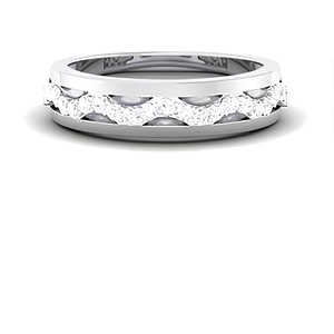 แหวนเพชรหรูสำหรับผู้หญิง VDS Premium ทองคำแท้ 18K และทองคำขาว ประดับเพชรทรงกลมเจียระไนแบบบริลเลียนท์ เพชรธรรมชาติ ได้รับการรับรองจาก IGI น้ำหนัก 6.2 กรัม - Product Image 5