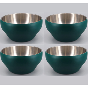 Bols à double paroi en acier inoxydable poli de designer, hygiéniques, écologiques, design personnalisé, cuisine professionnelle, restauration - Product Image 3