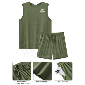 Logo personnalisé impression bas prix hommes été t-shirts ensemble jogging porter hommes été t-shirts ensemble - Product Image 3