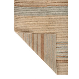 Alfombra de Lana Tesoro Gold Tejida a Mano, Alfombra Rectangular de Viscosa de 10 mm con Rayas, Diseño AUBUSSON para Uso en el Hogar y el Pasillo -Hwl-502 - Product Image 5