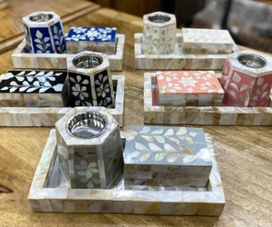 Exquisito juego de quemador de incienso Bakhoor con incrustaciones de perlas para madre, decoración del hogar de Ramadán, té, Benjuí, aromas de bergamota, Idea única de regalo para mamá - Product Image 4