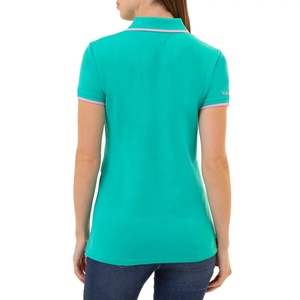 Polo uni en coton polyester respirant de haute qualité, très vendu à l'usine, polo imprimé avec logo personnalisé pour femmes - Product Image 5