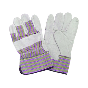 Gants de travail en cuir de vachette fendu bon marché de haute qualité Logo personnalisé en cuir fendu Gants de travail de sécurité robustes Stock - Product Image 1