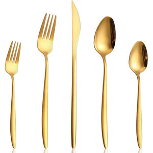 Calidad Superior al por mayor cuchara tenedor cuchillo cubiertos de acero inoxidable boda cena juego de cubiertos para Hotel banquetes Resort uso - Product Image 6