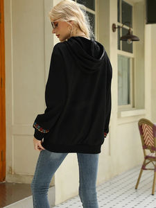 Khalee Yose <b>Floral</b> Embroidery Autumn Loose Pullover <b>Sweatshirt</b> Vintage Streetwear Hoodie for Men Black Cotton Top in 23XXXL - Product Image 6