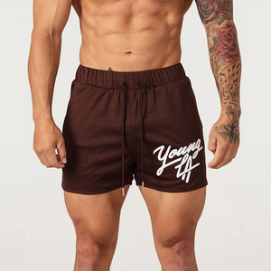 Summer Men's 100% Polyester Gym Sports Athletic Running <b>Shorts</b> Quick Dry Breathable with Vintage <b>Decoration</b> Drawstring Closure - Product Image 2