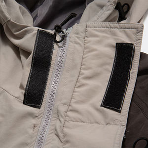 Hip Hop Streetwear personalizado Multi bolsillos cremallera cortavientos ligero hombres Cargo chaqueta con capucha 2026 - Product Image 5