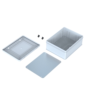 White Injection Molded ABS <b>Plastic</b> <b>Enclosure</b> 400x500x190 mm IP65 Surface Mounted Panel Mounting Plate Distribution Box - Product Image 4
