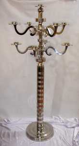 Hot Vantage Moderne luxe Fantaisie Antique argent menorah bougeoir décoration de noël pour la vie et la décoration de la maison - Product Image 6