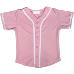 Vêtements de sport à bas prix Maillot de baseball rayé pour hommes Maillot de jeunesse en coton et polyester vintage à boutons respirant à séchage rapide - Product Image 1