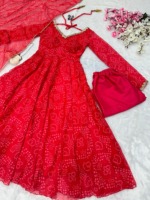 Robe maxi ethnique indienne d'été en géorgette à imprimé floral, robe Anarkali, tenue de soirée personnalisée, sexy, élégante, prête à porter