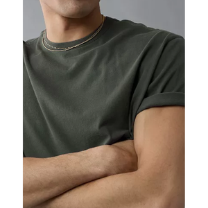 Camiseta informal de verano 100% de algodón para hombre, 180g, ligera, de moda, Media manga, holgada, manga corta, cuello redondo, estilo juvenil - Product Image 4