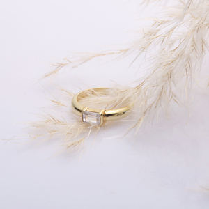 Clear Zircon Baguette Cut Venta al por mayor Plata de Ley 925 Pendientes de racimo hechos a mano turcos Joyería de mujer hecha a mano - Product Image 3