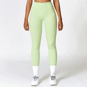 High Quality 100% Cotton <b>Women's</b> <b>Leggings</b> Custom Sizes Fitness Wear From Pakistan with Mid Waist Logo - Product Image 5