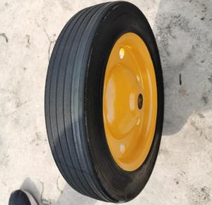 <span class=keywords><strong>Ruote</strong></span> per carrelli a mano con bordo in metallo 13x3 <span class=keywords><strong>ruote</strong></span> carriola da giardino leggere da 8 pollici 10 pollici ruota in gomma solida da 13 pollici - Product Image 2