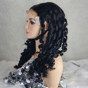 Peluca rizada hinchable Cabello humano Pre arrancado 26 pulgadas 180% Densidad 5x5 Cierre Hd Encaje Color natural Peluca sin pegamento - Product Image 2