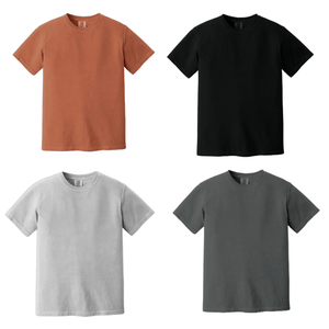 Camiseta de algodón con logotipo personalizado de estándar europeo 100% algodón informal de media manga corta de talla grande técnica lavada de alto peso pesado Te - Product Image 5