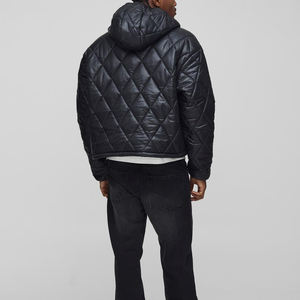 Vestes d'hiver légères et chaudes pour hommes avec logo personnalisé, doudoune gonflée en coton pour hommes - Product Image 2