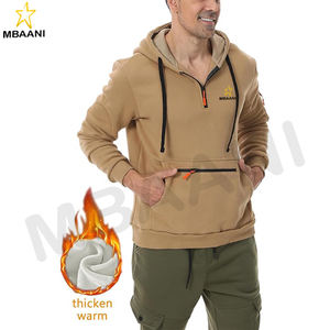 <b>Men's</b> <b>Fleece</b> Hoodie Sweatshirts Athletics Workout Long Sleeve <b>Quarter</b> <b>Zip</b> Pullover Hoodies With Pockets - Product Image 2