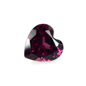 Alta calidad 7mm púrpura granate rodolita en forma de corazón piedras preciosas sueltas naturales facetadas piedras preciosas Rojas joyería lote al por mayor - Product Image 4