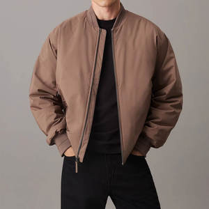 OEM Custom <b>Logo</b> Men's Winter Bomber Jacket | High Quality Silk Waterproof Quick Dry Zip-Up Casual Jacket | Fashion Streetwear - Product Image 5