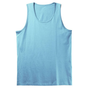 Uniforme de equipo de color sólido Camiseta sin mangas de algodón Azul Hombres Gimnasio Camisetas sin mangas en blanco personalizadas - Product Image 4
