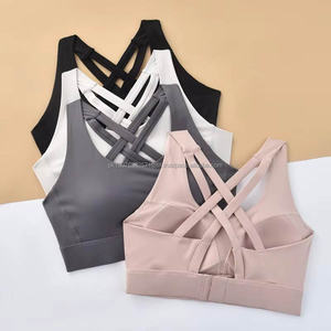 เสื้อชั้นในกีฬาผู้หญิงคุณภาพสูง ป้องกันแรงกระแทก สายไขว้หลัง ติดตะขอ ยืดหยุ่น ระบายอากาศได้ดี เหมาะสำหรับโยคะ วิ่ง ออกกำลังกายแบบกระชับรับแรงกระแทกสูง - Product Image 5