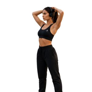 Conjunto Deportivo Negro para Mujer con Sujetador Deportivo, Pantalones Jogger y Auriculares Intrauditivos – Ropa Deportiva - Product Image 3