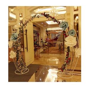 Round Shape Customized Size Backdrop Fancy Design Gold Color Iron <b>Wedding</b> Party Backdrop At Affordable Price - Product Image 2