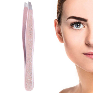 Pince à épiler à sourcils en acier inoxydable personnalisée en gros pointe pointue légère réutilisable épilation de maquillage écologique haute - Product Image 5
