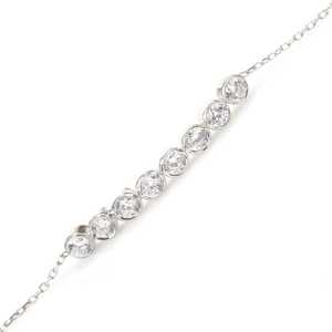 925 Sterling <b>Silver</b> 8-Row Waterway <b>Bracelet</b> with Zircon Stone Crystal <b>Bracelets</b> & <b>Bangles</b> - Product Image 1