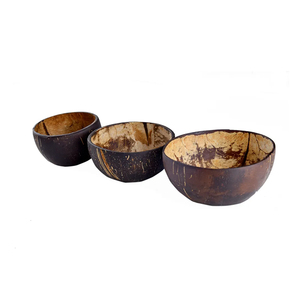 Bols ovales élégants en coquille de noix de coco naturelle Vaisselle réutilisable et biodégradable pour la cuisine, la salle à manger et les cadeaux - Product Image 2