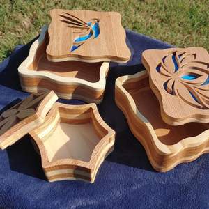 Cadeaux islamiques Mosquée du croissant Sadaquah Box Ramadan Tirelire en bois Eid Mubarak avec comptoir - Product Image 3