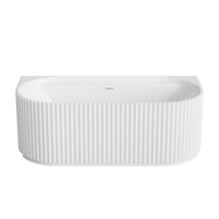 Baignoire en acrylique robuste et durable avec forme sculpturale ondulée, certifiée CE et ISO, baignoire autoportante pour hôtel